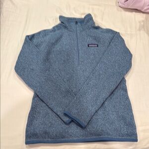Patagonia Blue Cowl Neck Sweater Soft Fleece